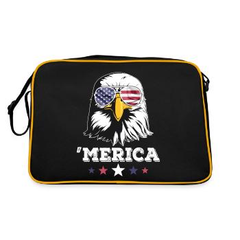 4th of July American Flag USA Sunglasses Merica Ea - Retro Bag - black/gold - Back