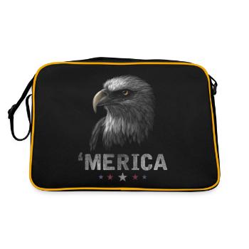 Merica Eagle 4 juillet USA Patriotique - Sac Retro - noir/or - Dos