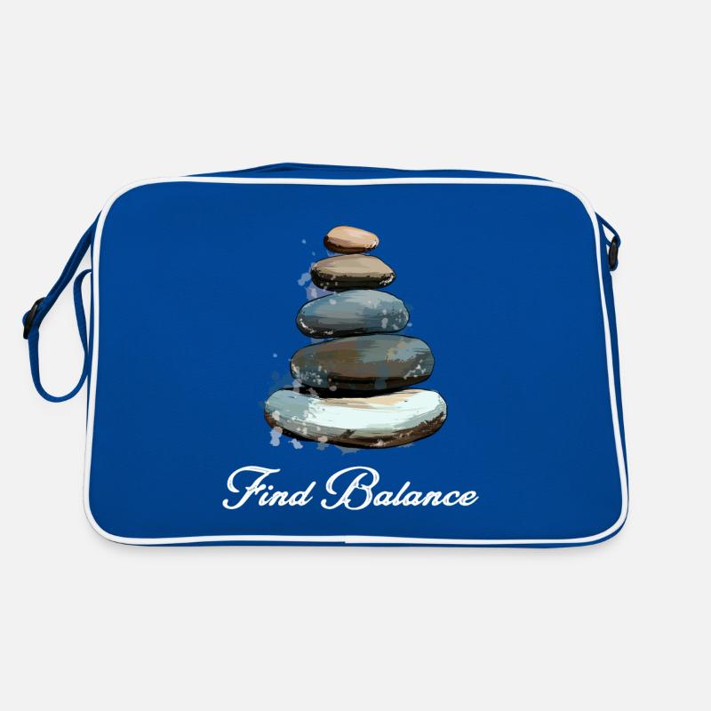 Rock Balancing Stone Stacking Balance Retro Tasche