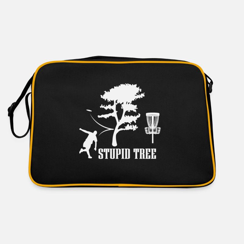 Dummer Baum, Disc Golf Design, Discgolfspieler Retro Tasche