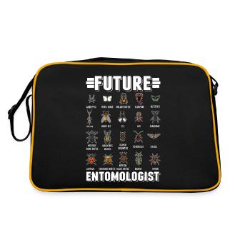 Entomologiste Garçons Filles Insectes - Sac Retro - noir/or - Dos