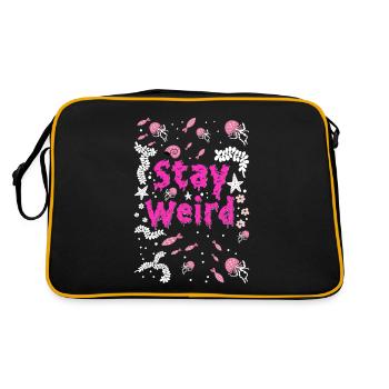 Stay Weird Underwater Jellyfish - Retro Bag - black/gold - Back