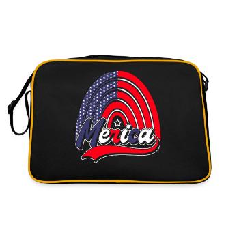 Merica 4 juillet America Rainbow USA - Sac Retro - noir/or - Dos