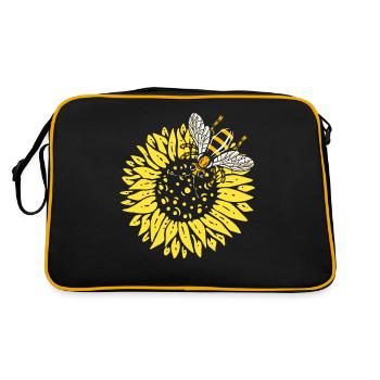 Sunflower Bee lovers Beekeeper honey - Retro Bag - black/gold - Back