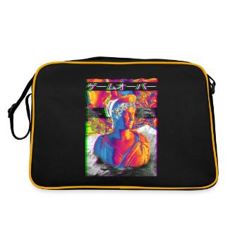 Statue romaine Greek Glitch Vaporwave - Sac Retro - noir/or - Dos