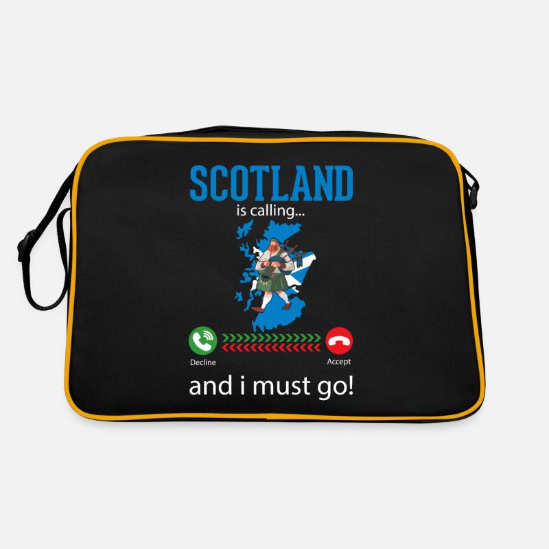 Ecosse Cornemuse Mélomanes Drôle - Sac Retro - noir/or