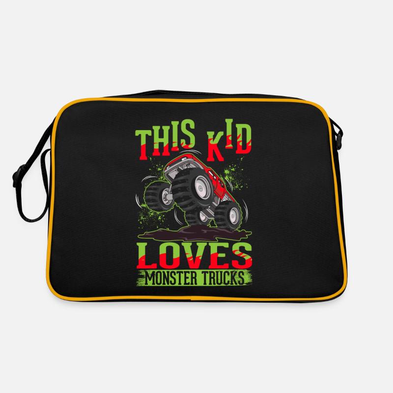 Monstertrucks Mädchen Jungen Monstertruck Retro Tasche