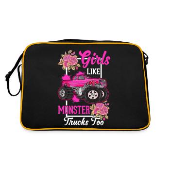 Monster Truck Girl Monster Truck Amoureux - Sac Retro - noir/or - Dos