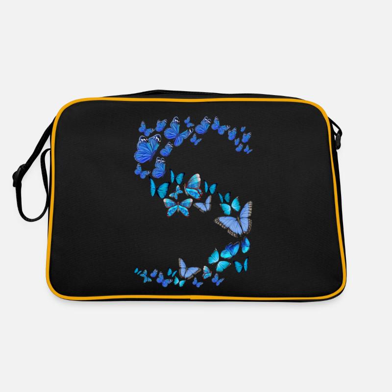 Papillons Bleus Femmes Filles Sac Retro
