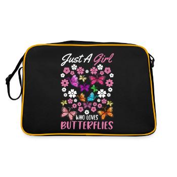 Papillon mignon Fille Papillon Papillons - Sac Retro - noir/or - Dos