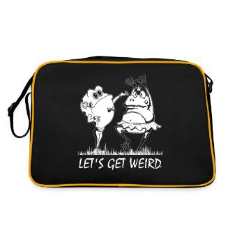 Strange Frogs Funny Amphibian - Retro Bag - black/gold - Back
