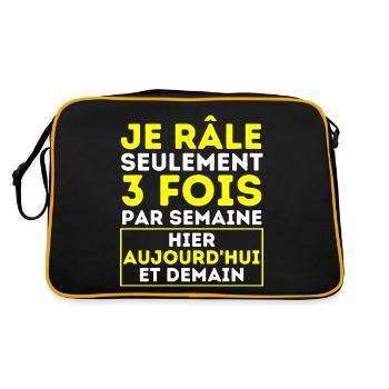 Râleur Humour Homme Femme Râleuse Cadeau Râleurs - Sac Retro - noir/or - Dos