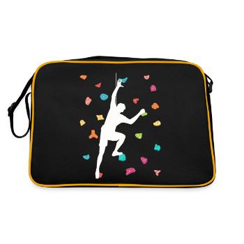 Freies Klettern Bouldern - Retro Tasche - Schwarz/Gold - Hinten