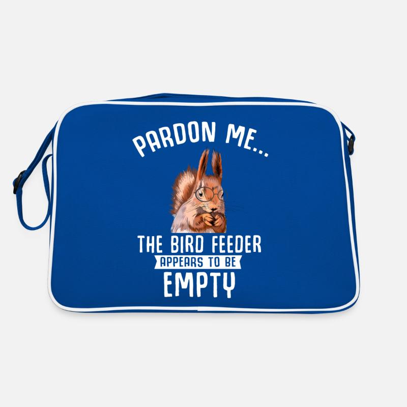 Leere Vogelfutterstelle Eichhörnchen Retro Tasche