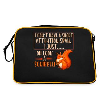 Short attention squirrels - Retro Bag - black/gold - Back