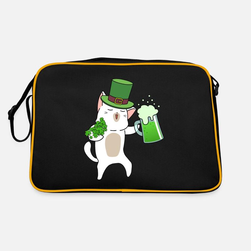 Chat buveur de bière Cloverleaf Saint-Patrick Sac Retro