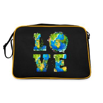 Earth Day Awareness Save the Planet Nature - Retro Bag - black/gold - Back
