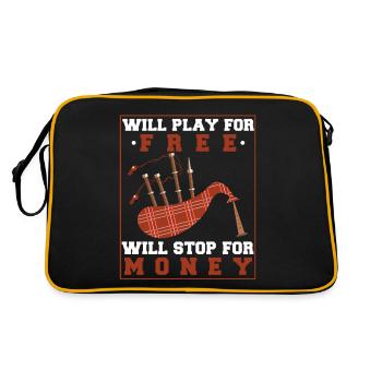 Loud bagpiper musical instrument - Retro Bag - black/gold - Back