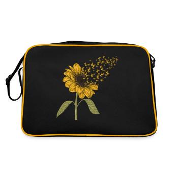 Tournesol Papillon Femmes Filles - Sac Retro - noir/or - Dos
