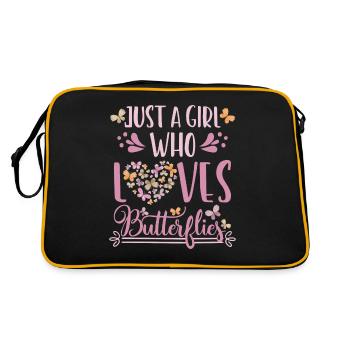 Butterfly Girl Papillons mignons - Sac Retro - noir/or - Dos