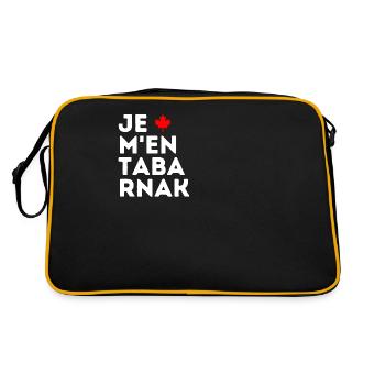Je M'en TABARNAK Blagues Canadiennes Humour Canada - Sac Retro - noir/or - Dos