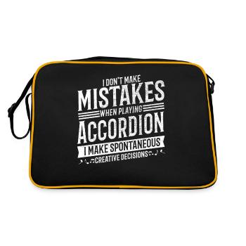 Accordion Player Musical Instrument Music - Retro Bag - black/gold - Back