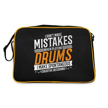 Drum Music Lovers Creative Drummer - Retro Bag - black/gold - Back