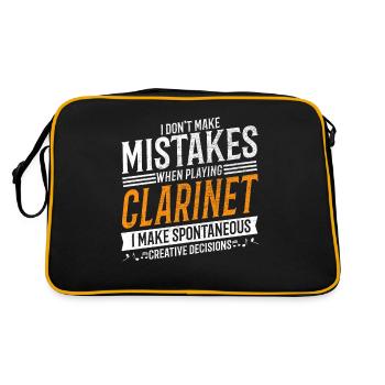Clarinette Mélomane Créatif Clarinettiste - Sac Retro - noir/or - Dos
