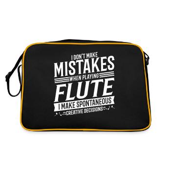 Flûte Joueur Instrument de musique Flûte de musique - Sac Retro - noir/or - Dos