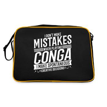 Conga Player Musical Instrument Music Conga - Retro Bag - black/gold - Back