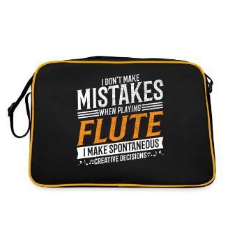 Flûte Mélomane Joueur de flûte créatif - Sac Retro - noir/or - Dos
