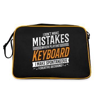 Keyboard Music Lovers Creative Keyboard Player - Sac Retro - noir/or - Dos