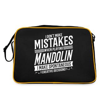 Mandolin Player Musical Instrument Music Mandolin - Retro Bag - black/gold - Back