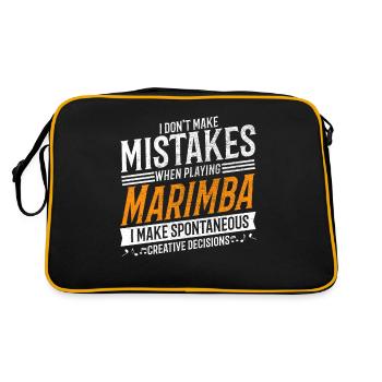 Marimba Music Lover Creative Marimba Player - Sac Retro - noir/or - Dos