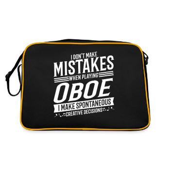 Oboe Player Musical Instrument Music Oboist - Retro Bag - black/gold - Back