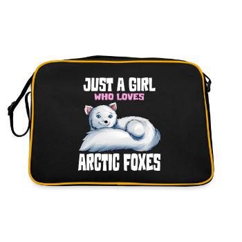 Fox Arctic Fox Girls Women Lover Design - Retro Bag - black/gold - Back
