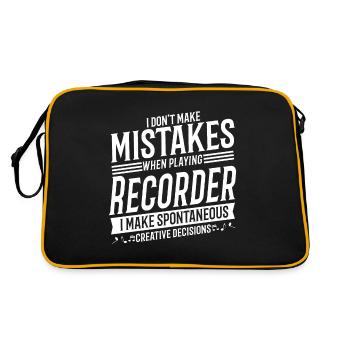 Recorder Player Instrument de musique Recorder - Sac Retro - noir/or - Dos