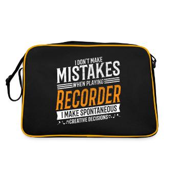 Recorder Music Lovers Recorder Players - Retro Bag - black/gold - Back