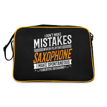 Saxophoniste Mélomane Saxophoniste créatif - Sac Retro - noir/or - Dos