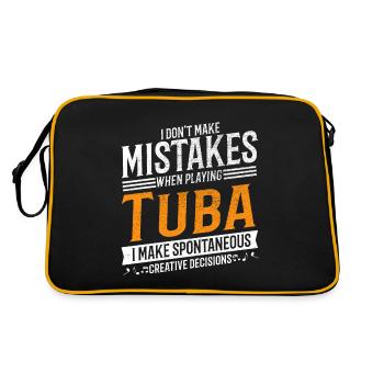 Tuba Music Lover Creative Tuba Player - Sac Retro - noir/or - Dos