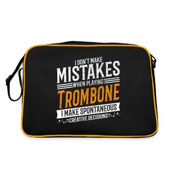 Trombone Music Lover Creative Trombonist - Sac Retro - noir/or - Dos