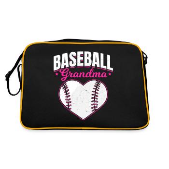 Grand-mère de baseball Fan de baseball féminin - Sac Retro - noir/or - Dos