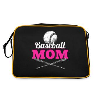 Baseball-Mutter Frauen Baseball-Fan - Retro Tasche - Schwarz/Gold - Hinten