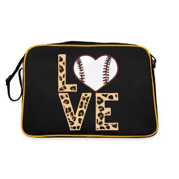 Leopard Baseball Theme Women Baseball - Retro Bag - black/gold - Back