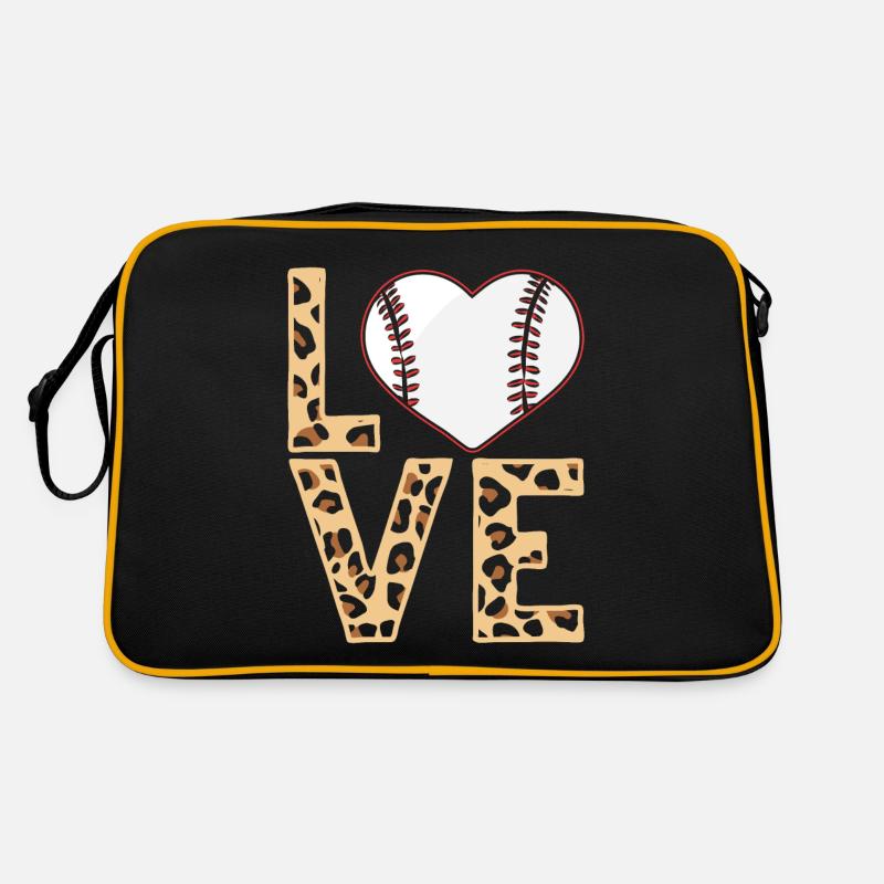 Leopard Baseball Theme Women Baseball Retro Bag