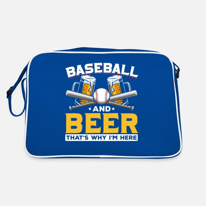 Baseball Bier Humor Männer Baseball Retro Tasche