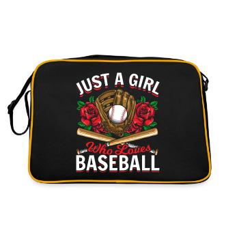 Girls Baseball Theme Baseball Lovers - Retro Bag - black/gold - Back