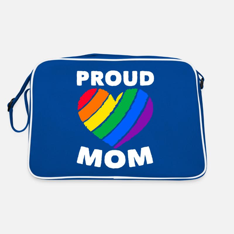 Fière Mère Cœur Coloré LGBTQ Drapeau Arc-en-ciel Sac Retro