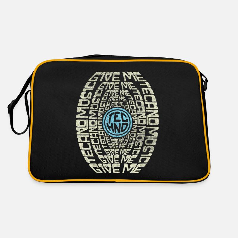 | de chemise Techno Graphique Text Graphic Donnez-moi de la musique techno Sac Retro