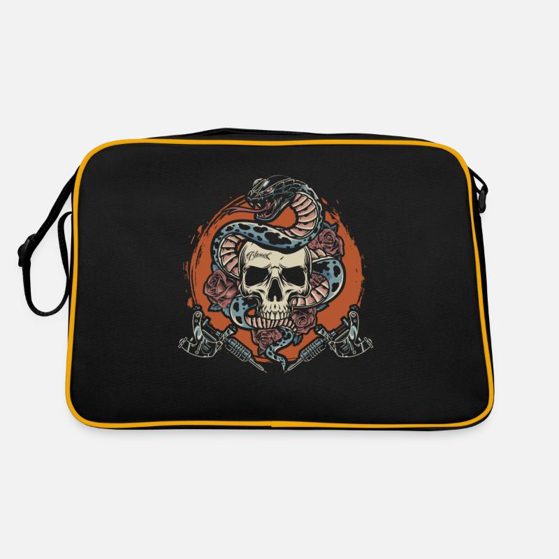 Skull Snake Tattoo Lover Tattoo Retro Bag